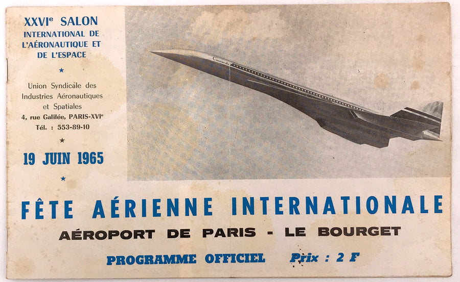 PROGRAMME OFFICIEL LE BOURGET 19 juin 1965