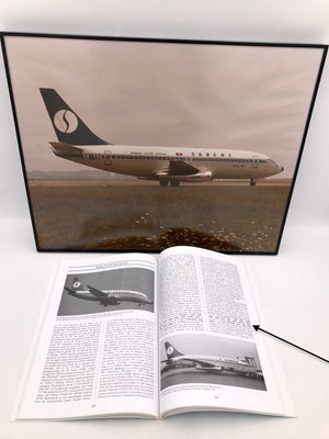 SABENA (1974) Photographie (GRAND FORMAT 50.5 cm x 40,5 cm) encadrée du Boeing 737 immatriculé OO-SDG
