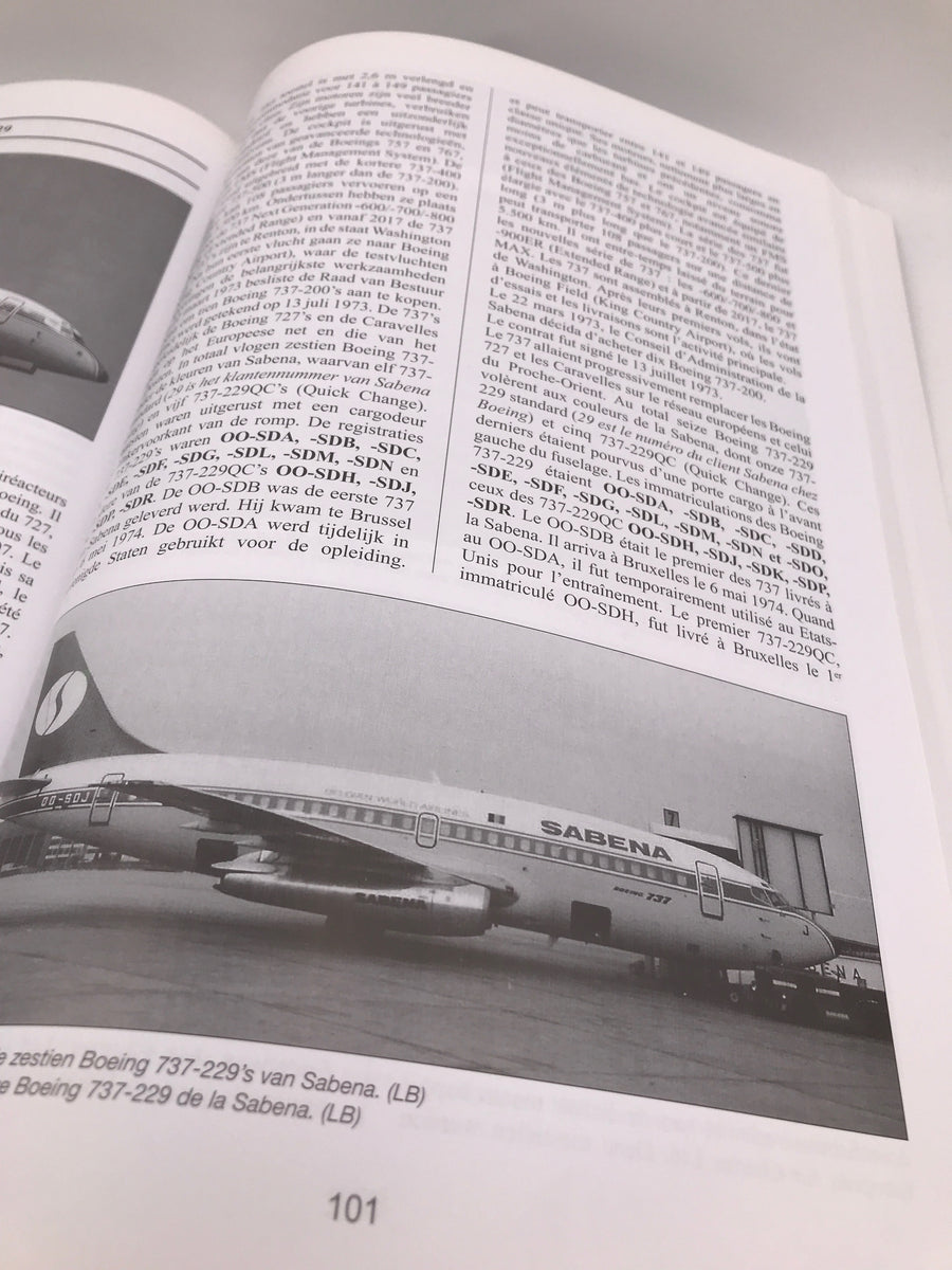 SABENA (1974) Photographie encadrée du Boeing 737 immatriculé OO-SDJ