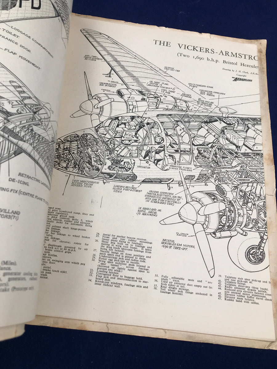 24 fabulous cutaway drawings of British aircraft and power plants