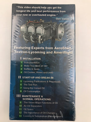 Unopened video cassette ( VHS ) : CARE & LUBRICATION Of Your New or Overhauled Lycoming Engine