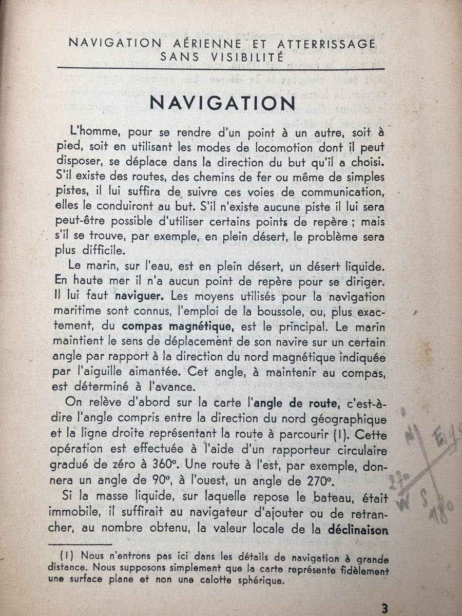 NAVIGATION AÉRIENNE ET ATTERRISSAGE SANS VISIBILITÉ