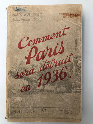 Comment Paris sera détruit en 1936 (prix réduit, couverture abîmée)