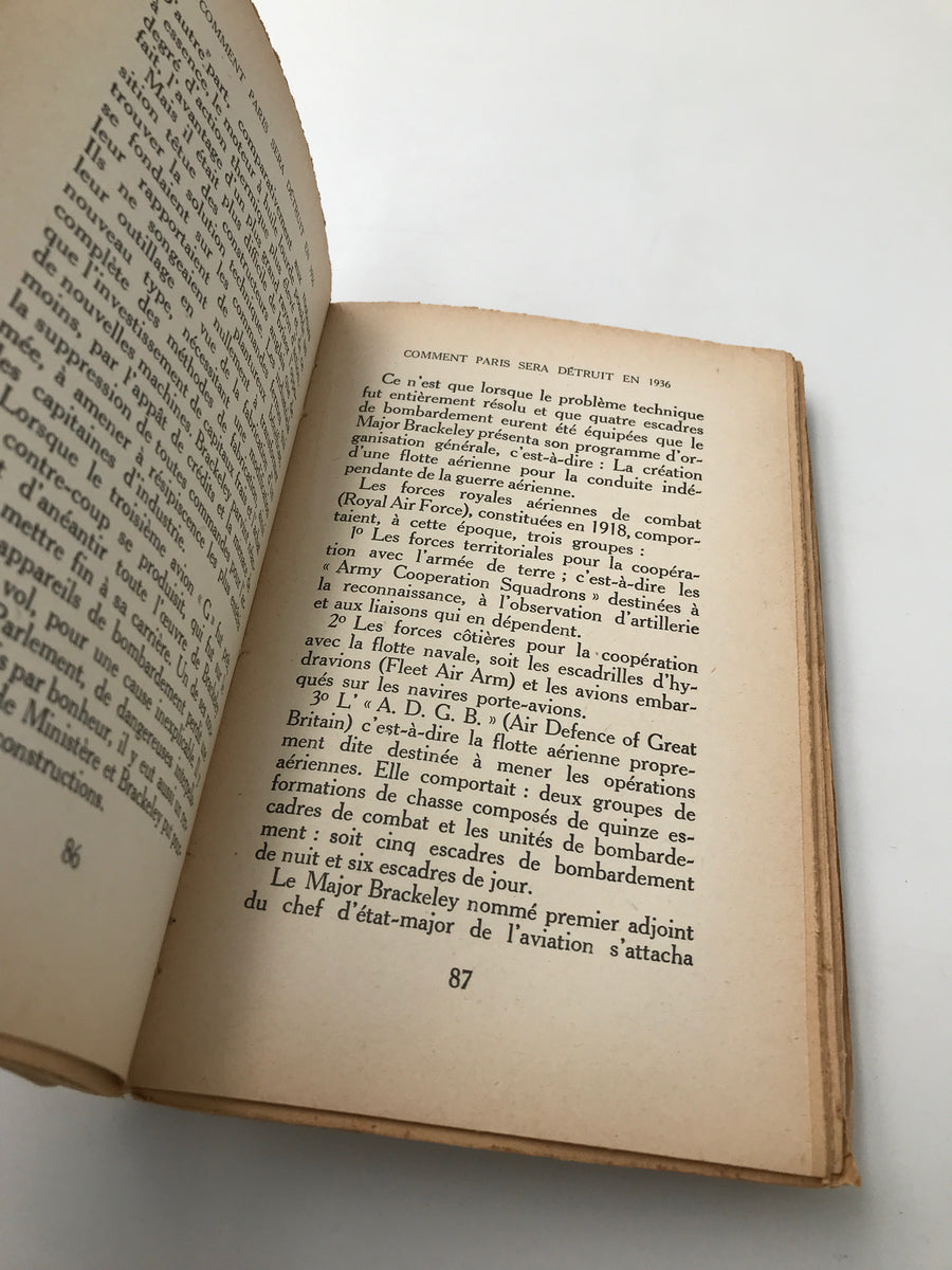 Comment Paris sera détruit en 1936 (prix réduit, couverture abîmée)