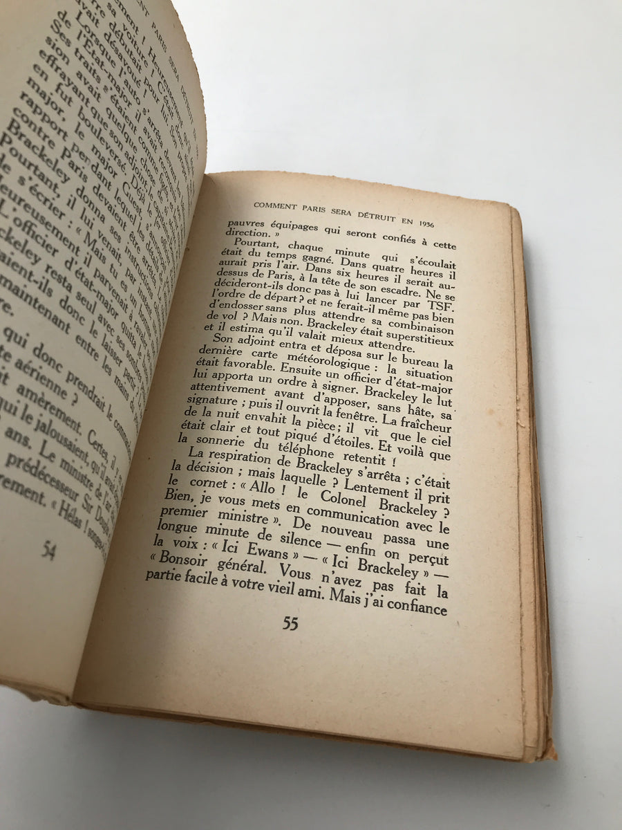 Comment Paris sera détruit en 1936 (prix réduit, couverture abîmée)