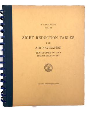 SIGHT REDUCTION TABLES FOR AIR NAVIGATION - Vol. II & Vol. III (2 VOLUMES)
