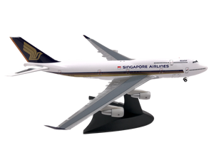 **DIE-CAST METAL MODEL** SINGAPORE AIRLINES MEGATOP BOEING 747-400 1:400 [HERPA]