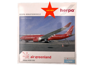**LIMITED EDITION DIE-CAST METAL MODEL** AIR GREENLAND AIRBUS A330-200 1:500 [HERPA]