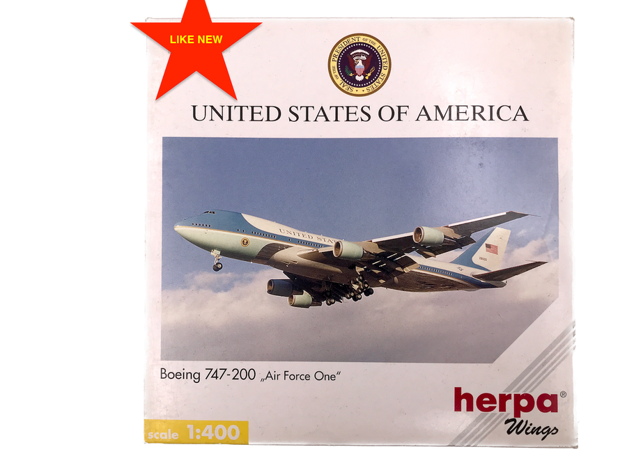 **DIE-CAST METAL MODEL** U.S.A. AIR FORCE BOEING 747-200 « AIR FORCE ONE » [HERPA WINGS]