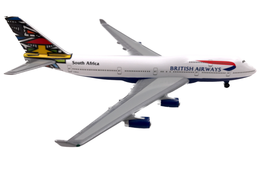 **DIE-CAST METAL MODEL** BRITISH AIRWAYS BOEING 747-400 « SOUTH AFRICA » [HERPA WINGS]