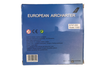 **DIE-CAST METAL MODEL** EUROPEAN AIRCHARTER EAL B 747-200 1:500 [NET MODELS]