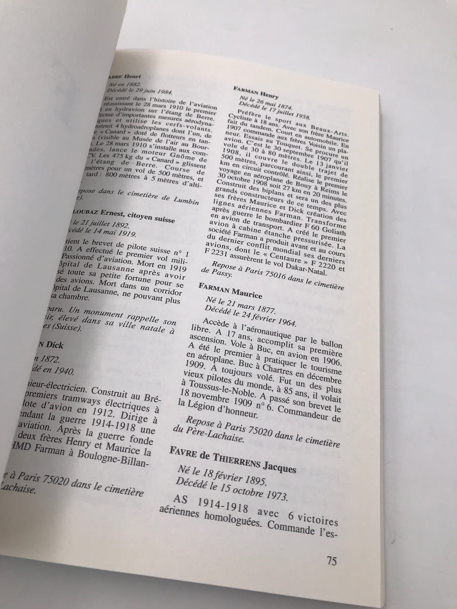 Qui était qui ?  Mémorial de l'aéronautique