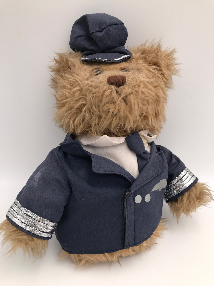 Vintage airline pilot Teddy Bear hand puppet