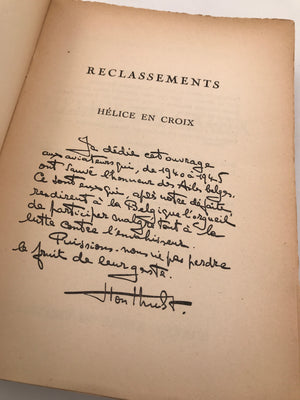 RECLASSEMENTS * HÉLICE EN CROIX, édition 1945 (couverture défraîchie)