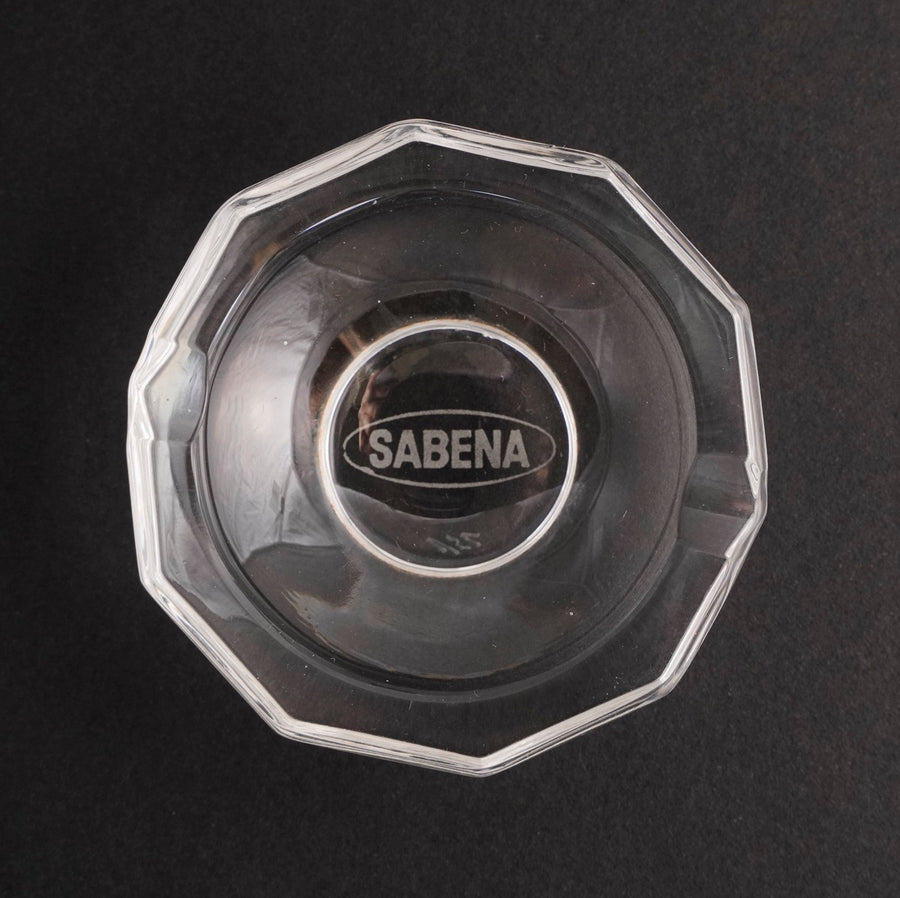 Coffret de quatre cendriers en cristal de la Sabena ( Cristalleries du Val - Saint - Lambert, Belgique )