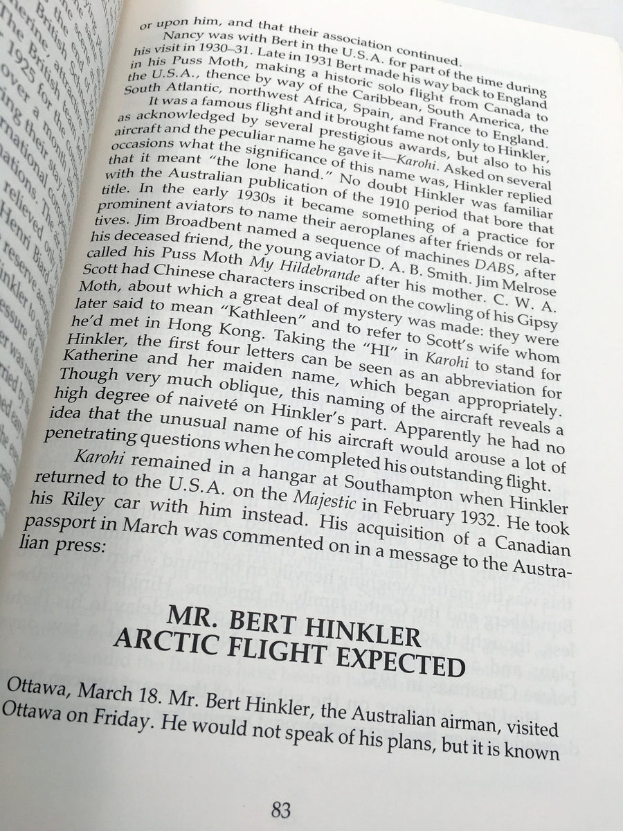 THE LAST FLIGHT of BERT HINKLER