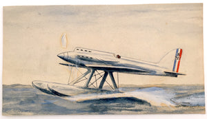 Supermarine S.5 on take - off ( 1927 - 1929 Schneider Trophy )
